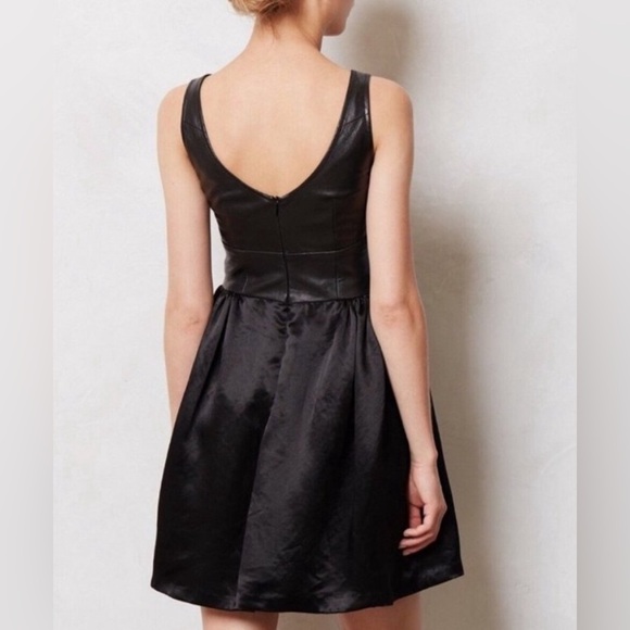 Nanette Lepore Magic Carpet Leather-top dress size 8 mini - Picture 5 of 12